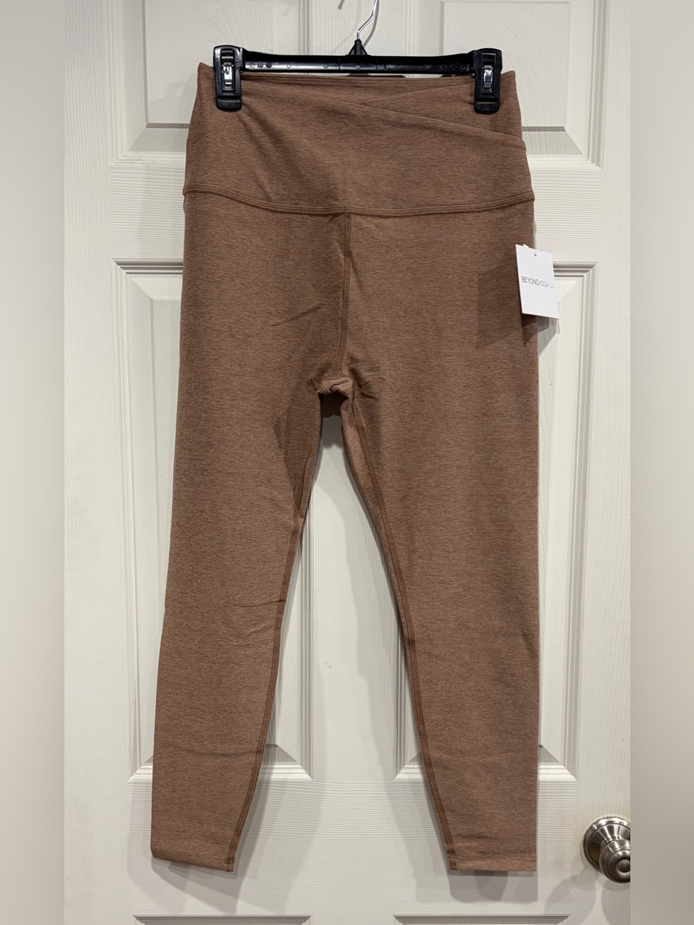 Beyond Yoga Women's XL Spacedye At Your Leisure Midi Legging NWT Brown Tan